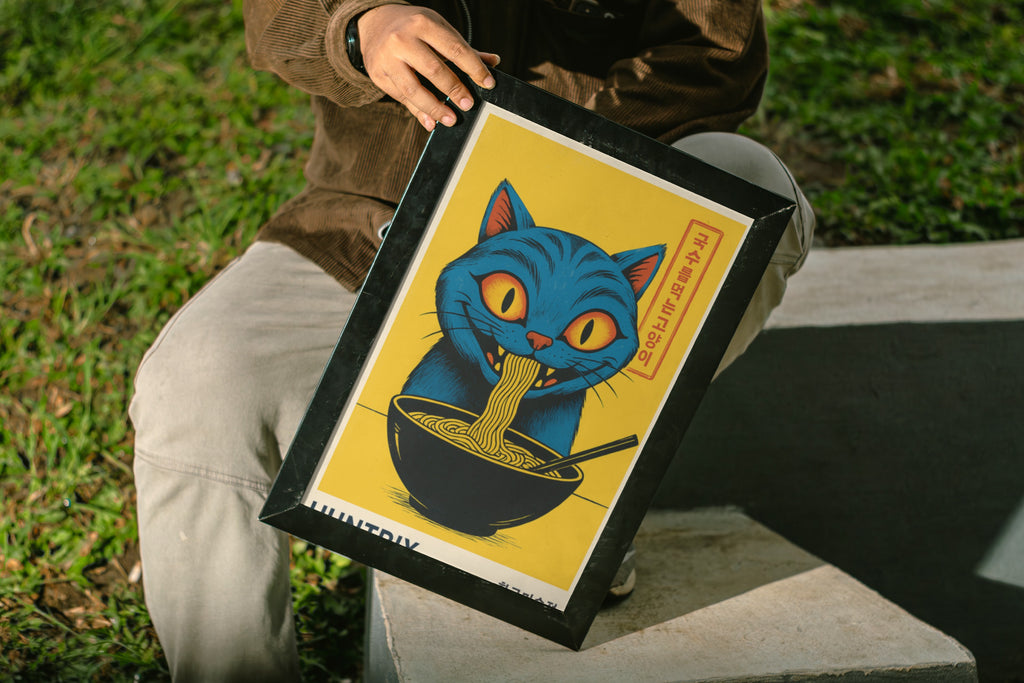 KPOP .1 - Ramen Cat Wall Art Print - Single VrA MU4