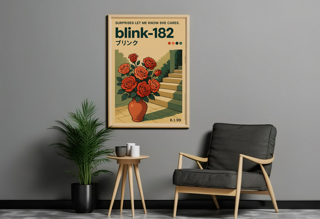 PNKRK .2 - Roses by the Stairs II Wall Art Print - Single VrA MU6