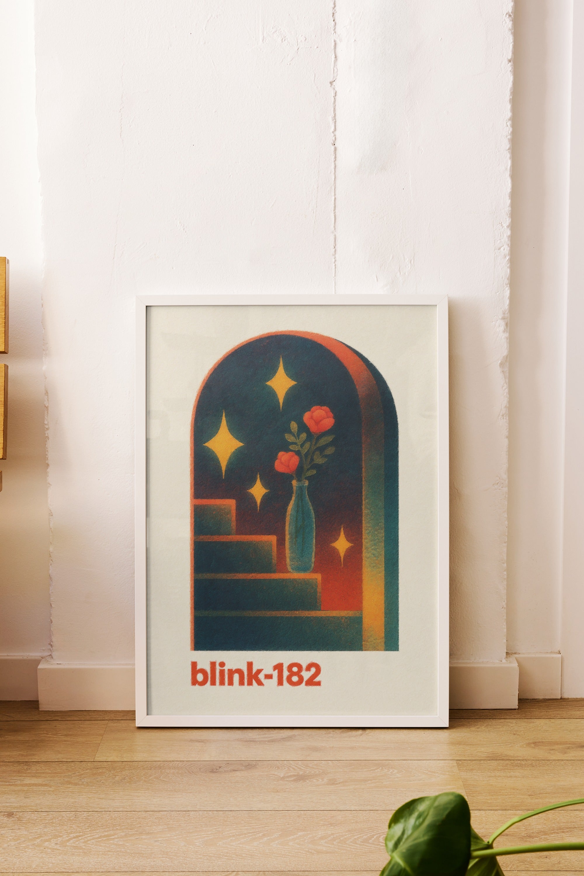 PNKRK .1 - Roses by the Stairs Wall Art Print - Single VrA MU2