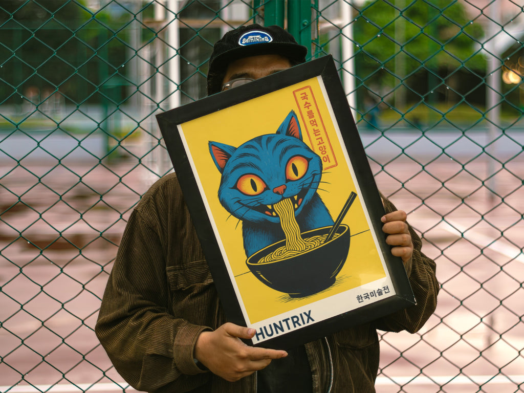 KPOP .1 - Ramen Cat Wall Art Print - Single VrA MU3