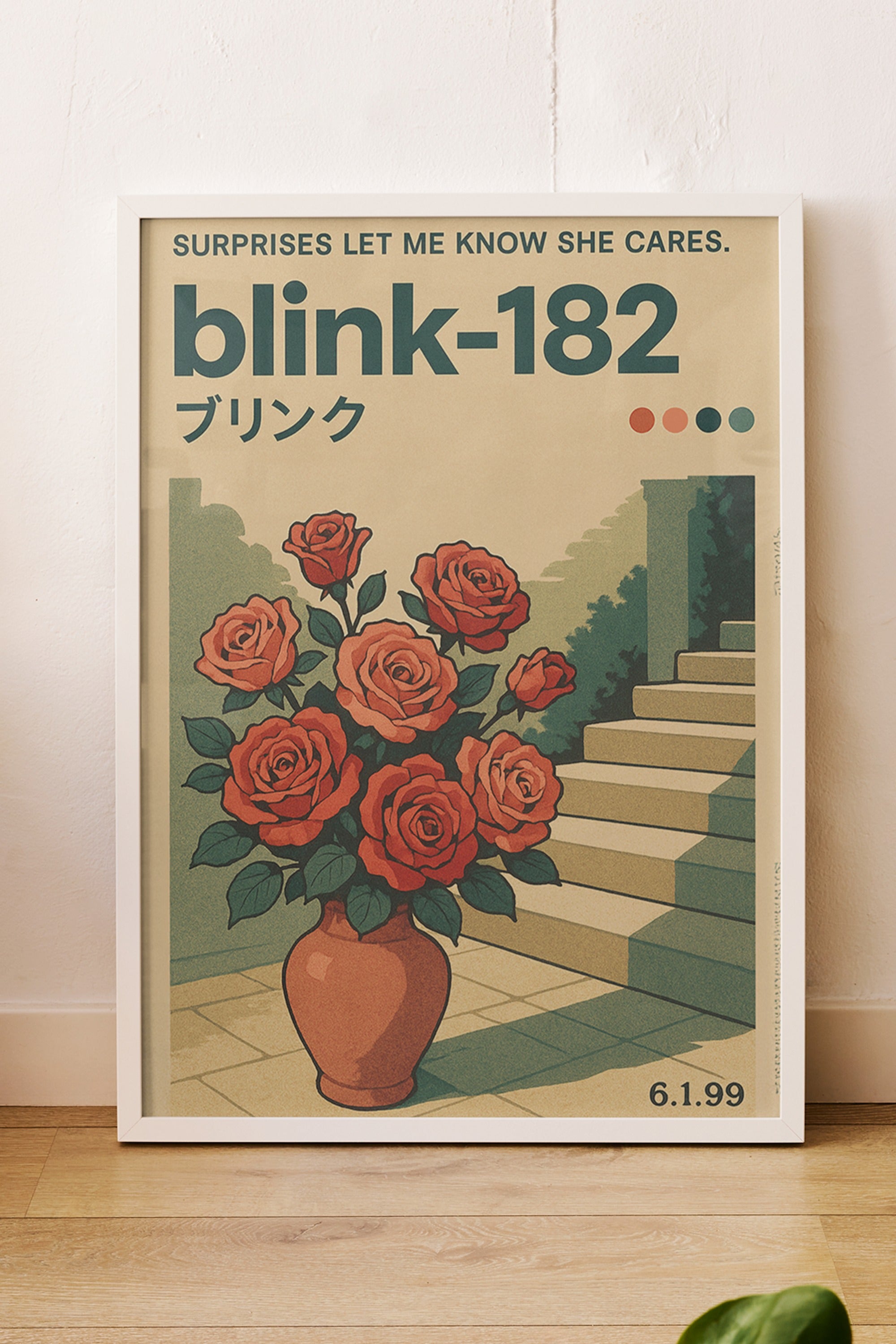PNKRK .2 - Roses by the Stairs II Wall Art Print - Single VrA MU2