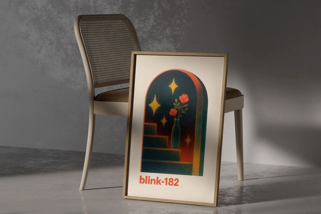 PNKRK .1 - Roses by the Stairs Wall Art Print - Single VrA MU4