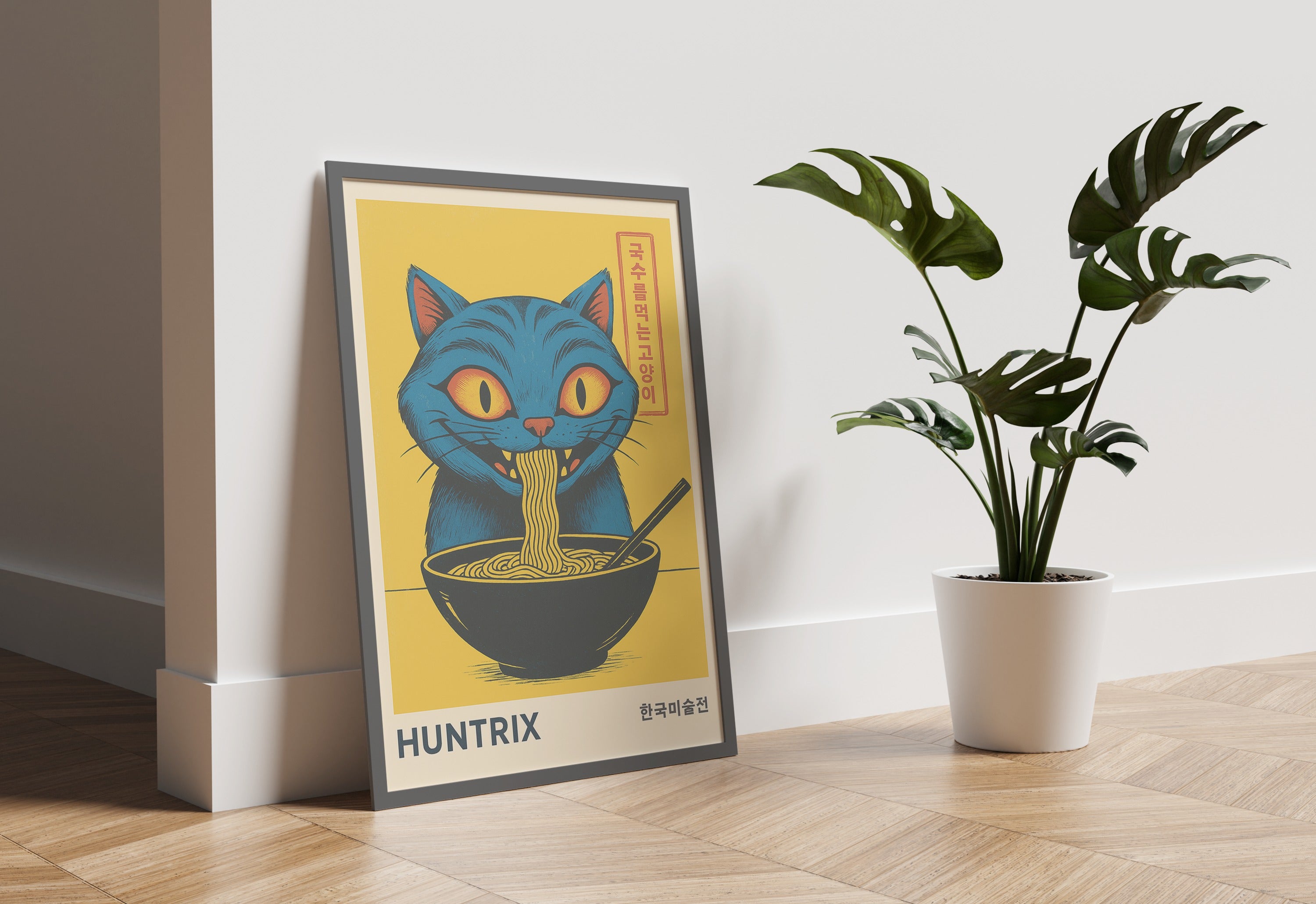KPOP .1 - Ramen Cat Wall Art Print - Single VrA MU7
