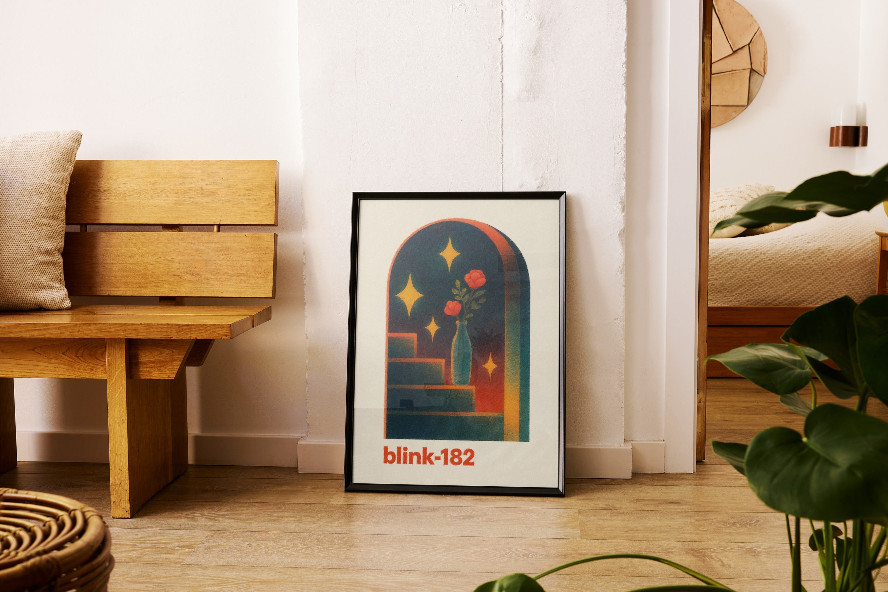 PNKRK .1 - Roses by the Stairs Wall Art Print - Single VrB MU2