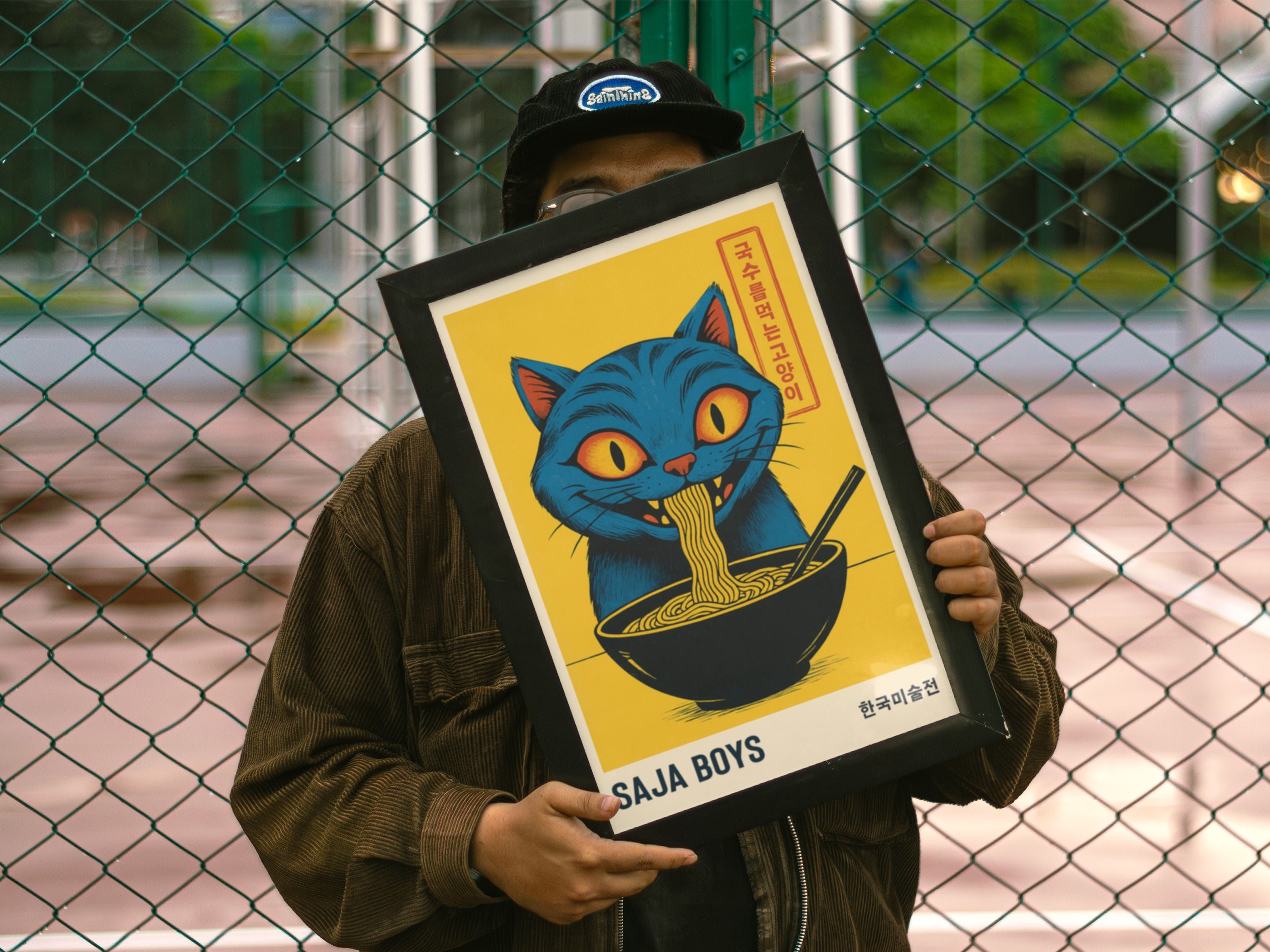 KPOP .2 - Ramen Cat II Wall Art Print - Single VrA MU3