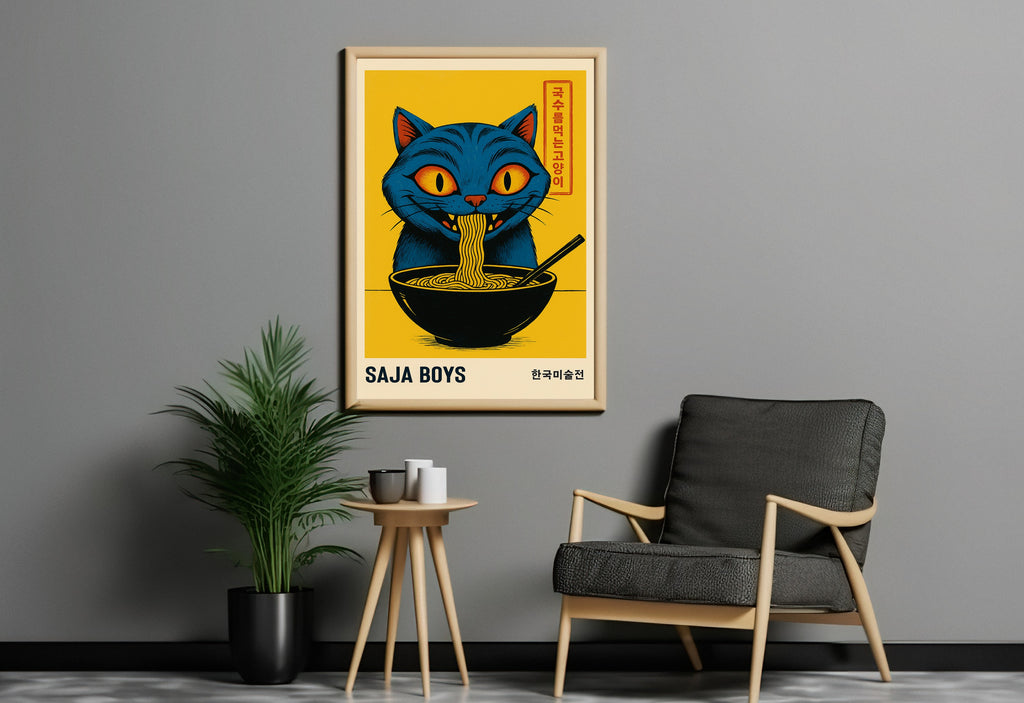 KPOP .2 - Ramen Cat II Wall Art Print - Single VrA MU6