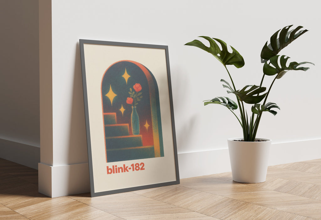 PNKRK .1 - Roses by the Stairs Wall Art Print - Single VrA MU7