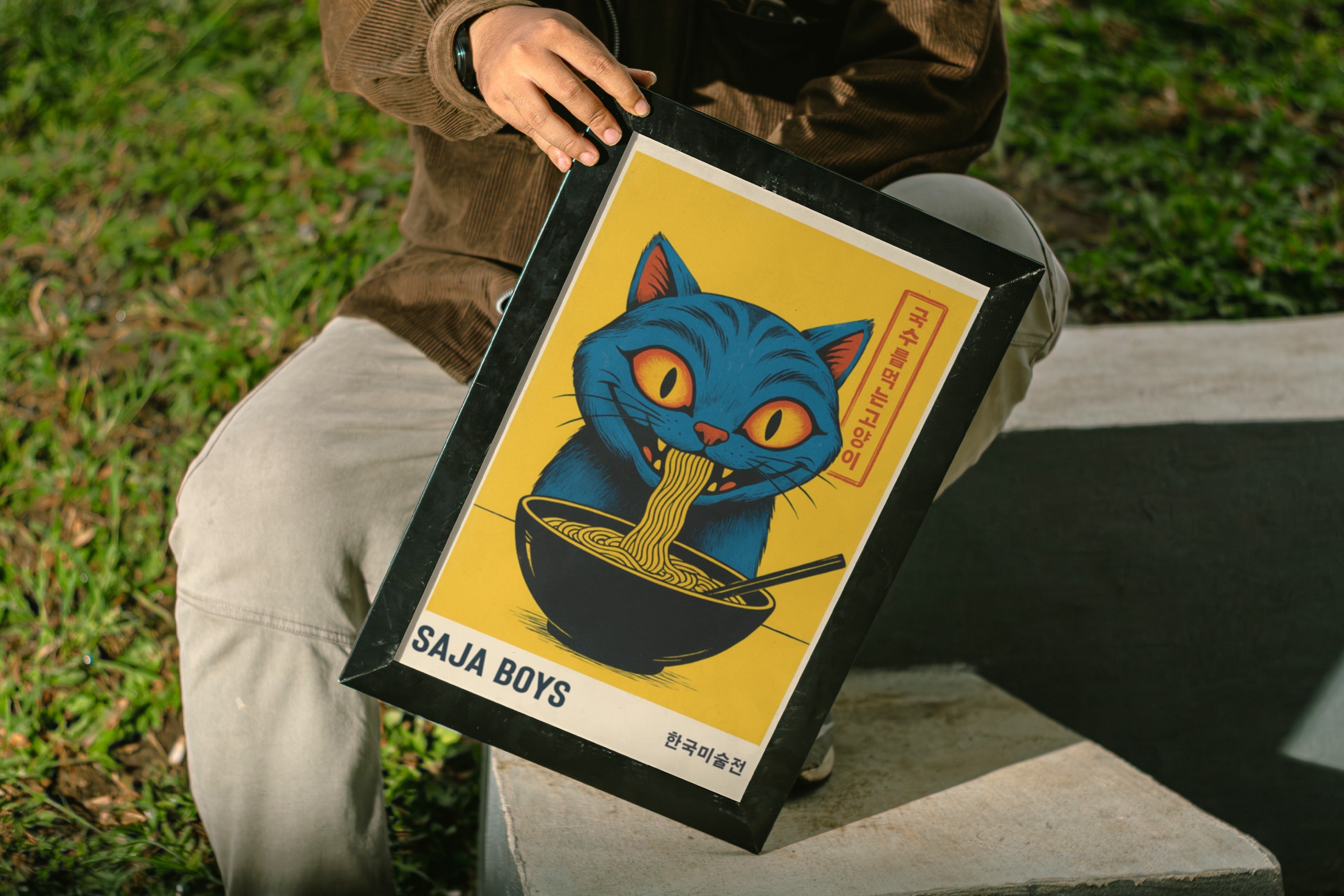 KPOP .2 - Ramen Cat II Wall Art Print - Single VrA MU4