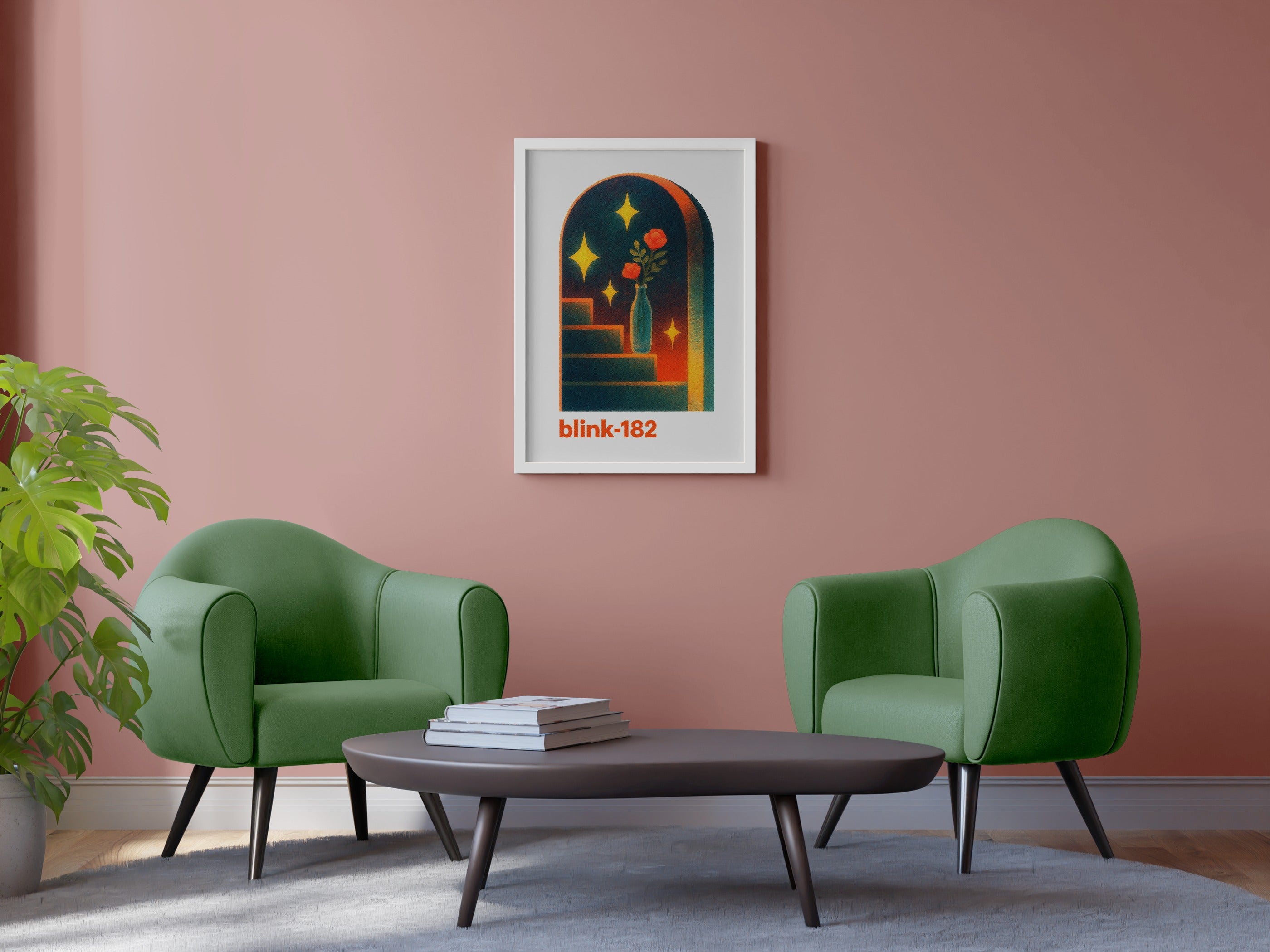 PNKRK .1 - Roses by the Stairs Wall Art Print - Single VrA MU3